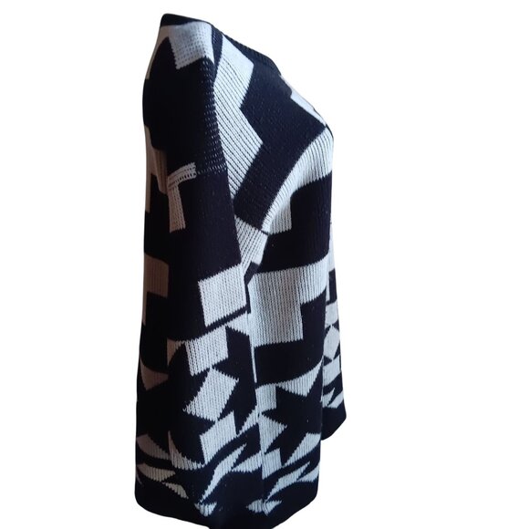 Medium Vintage 1990s Womens Sweater Geometric Jarve Hip Hop Pullover Padded Mom - Picture 3 of 6
